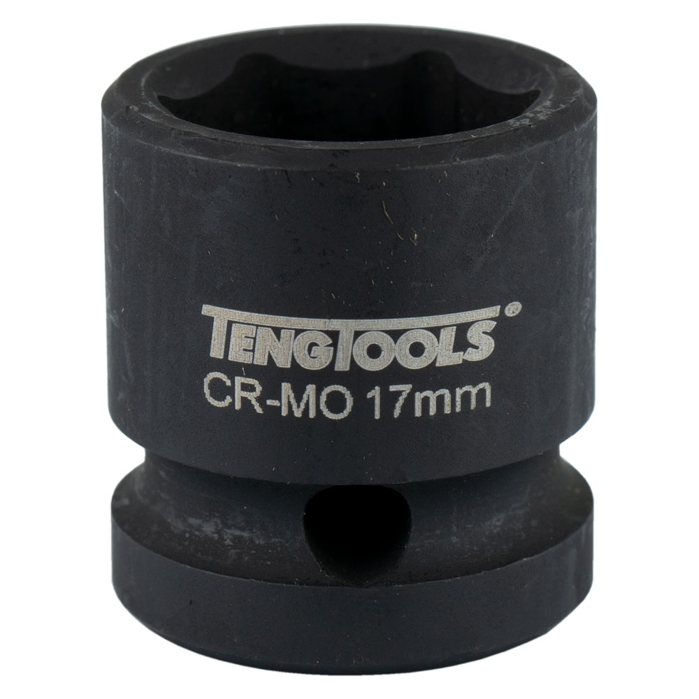 Teng 1/2in Dr. Stubby Impact Socket 17mm DIN