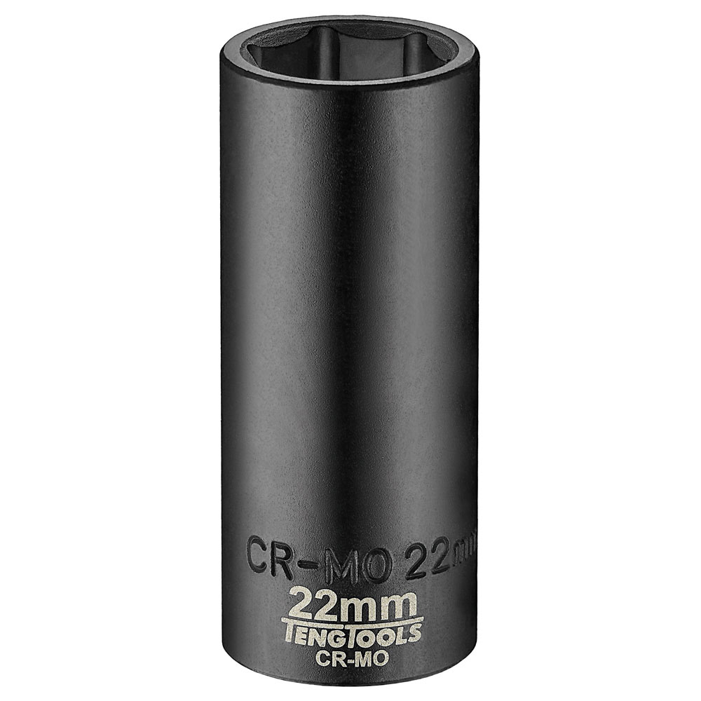 Teng 1/2in Dr. Deep Impact Socket 22mm ANSI