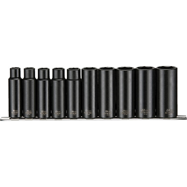 Teng 10pc 1/2in Dr. Deep Impact Socket Set 10-24mm Teng 10pc 1/2in Dr. Deep Impact Socket Set 10-24mm