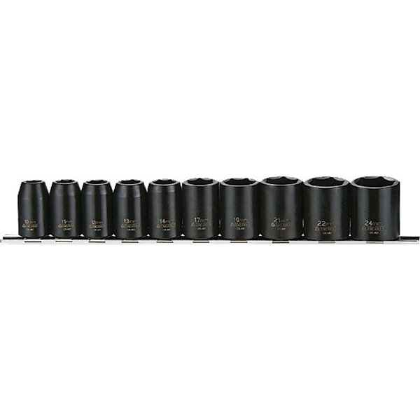 Teng 10pc 1/2in Dr. Std. Impact Socket Set 10-24mm Teng 10pc 1/2in Dr. Std. Impact Socket Set 10-24mm