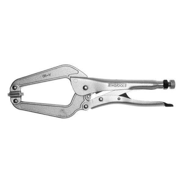 Teng 12in Long C-Clamp Lock Plier (NP) w/Swivel Pad Teng 12in Long C-Clamp Lock Plier (NP) w/Swivel Pad