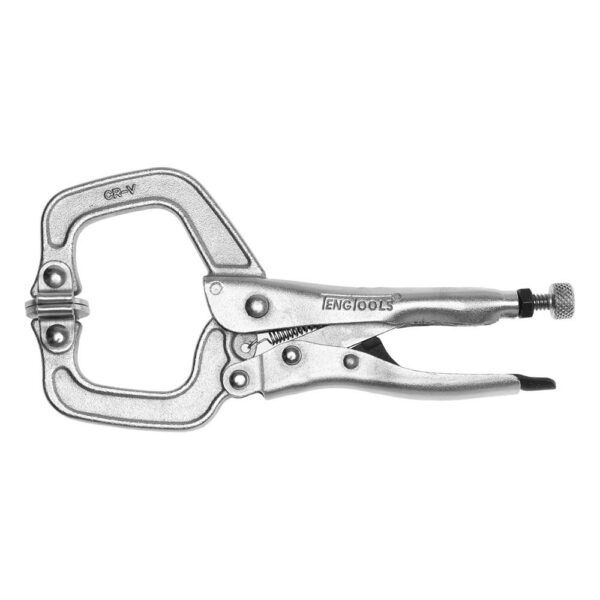 Teng 11in C-Clamp Locking Plier (NP) w/Swivel Pad Teng 11in C-Clamp Locking Plier (NP) w/Swivel Pad