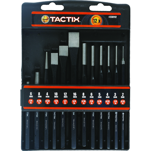 Tactix 12pc Chisel & Punch Set Tactix 12pc Chisel & Punch Set