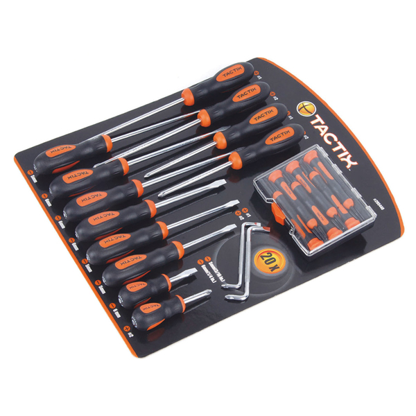 Tactix 20Pc Screwdriver Set Tactix 20Pc Screwdriver Set
