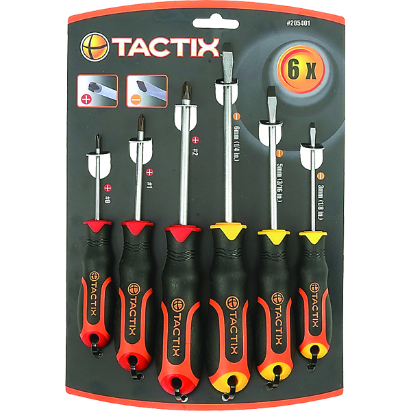 Tactix Screwdriver 6pc Set Slot & PH Tactix Screwdriver 6pc Set Slot & PH