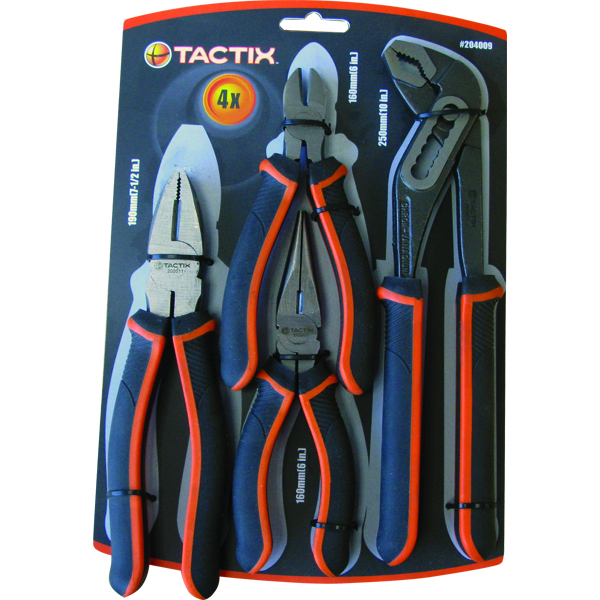 Tactix 4pc Plier Set Tactix 4pc Plier Set