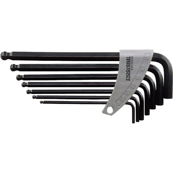 Teng 7pc Ball-End AF Hex Key Set - 1/8in-3/8in Teng 7pc Ball-End AF Hex Key Set - 1/8in-3/8in