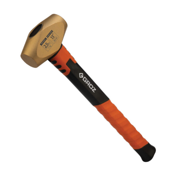 Groz Automotive Brass Hammer- Fully Forged Brass Head 0.68kg