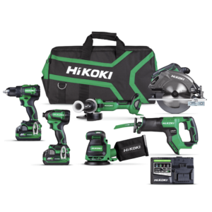 HIKOKI KC18366DA(GRZ) 36V/18V MULTI VOLT Brushless 6-Tool Kit