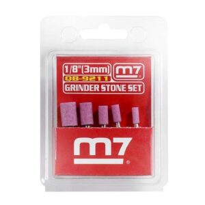 M7 5pc Grinder Stone Set - Cylindrical 3mm Shank